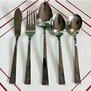 Vintage EKCO Eterna Santa Clara Stainless Flatware Japan 5 Piece Lot